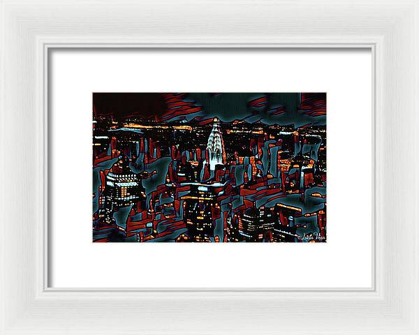Cool Streaks of NYC Buildings - Framed Print