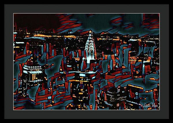 Cool Streaks of NYC Buildings - Framed Print