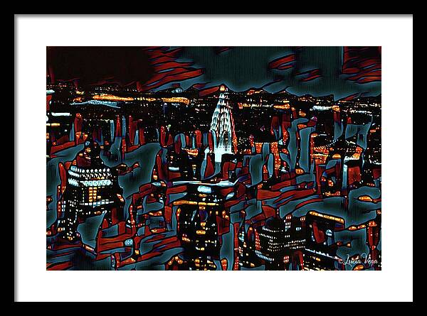 Cool Streaks of NYC Buildings - Framed Print