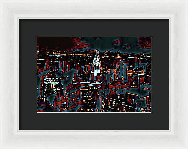 Cool Streaks of NYC Buildings - Framed Print
