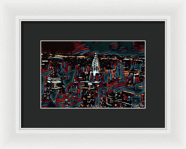 Cool Streaks of NYC Buildings - Framed Print