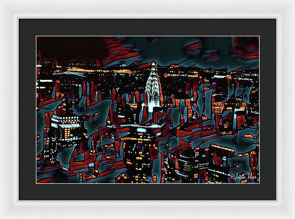 Cool Streaks of NYC Buildings - Framed Print