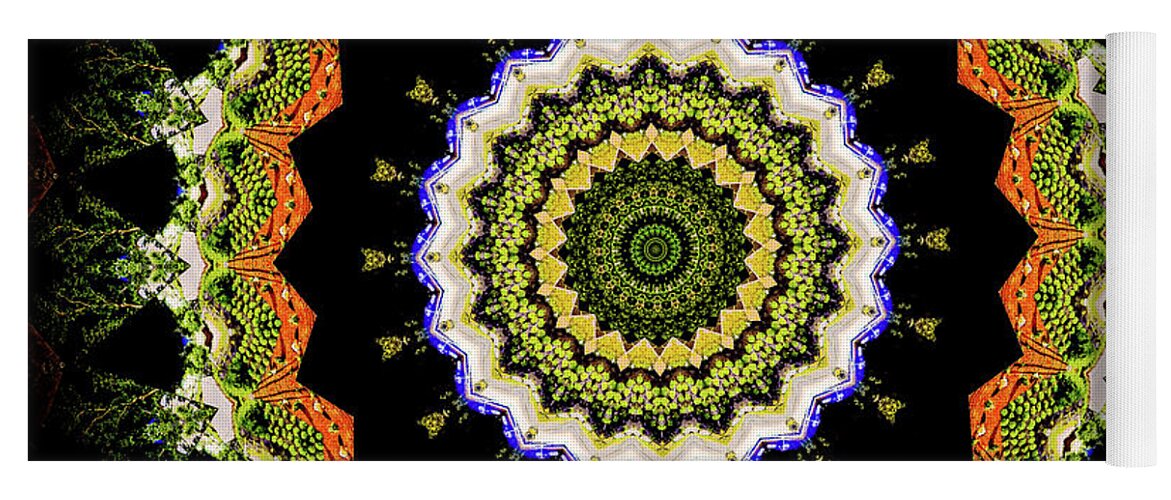 Dark and Light Abstract Mandala - Yoga Mat