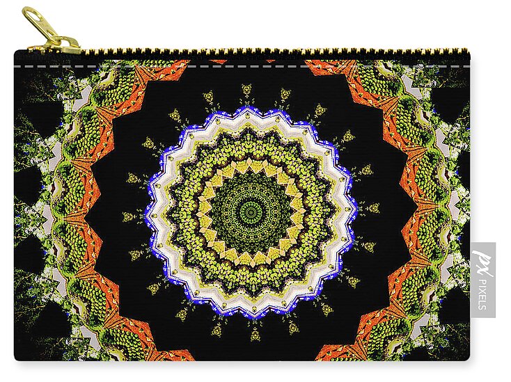 Dark and Light Abstract Mandala - Zip Pouch