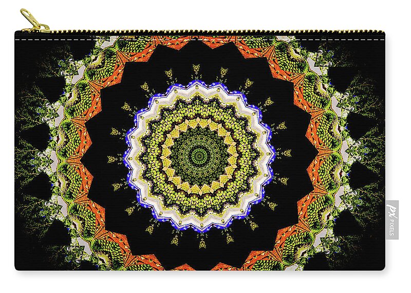 Dark and Light Abstract Mandala - Zip Pouch