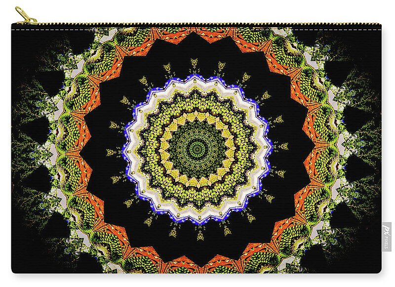 Dark and Light Abstract Mandala - Zip Pouch