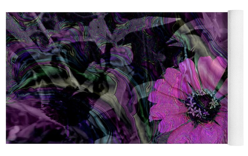Dark Pinks Flowers and Patterns - Yoga Mat
