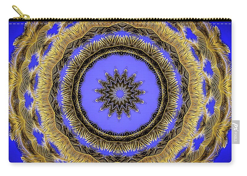 Desert Blues Circle Mandala - Zip Pouch