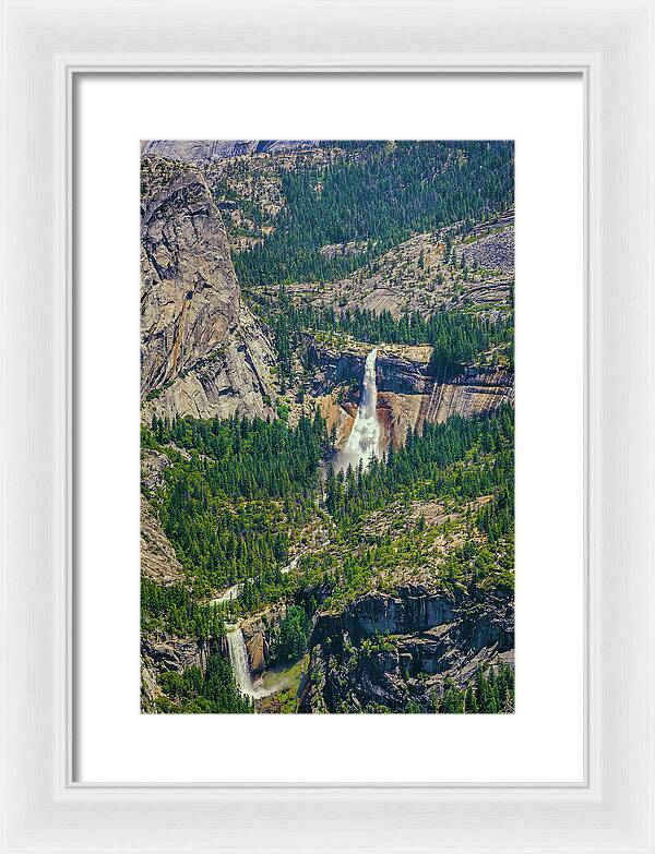 Double Waterfall in Glacier Point - Framed Print