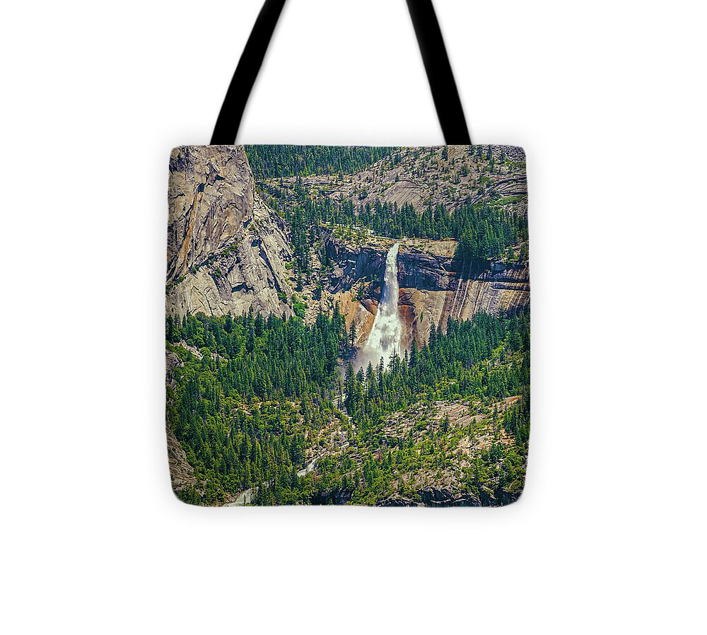 Double Waterfall in Glacier Point - Tote Bag