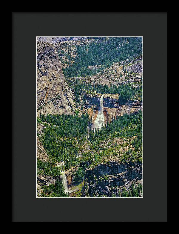 Double Waterfall in Glacier Point - Framed Print