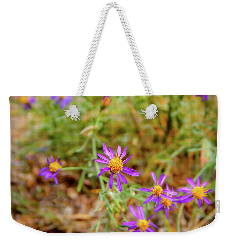 Dreamy Purple and Yellow Flowers Landscape - Weekender Tote Bag