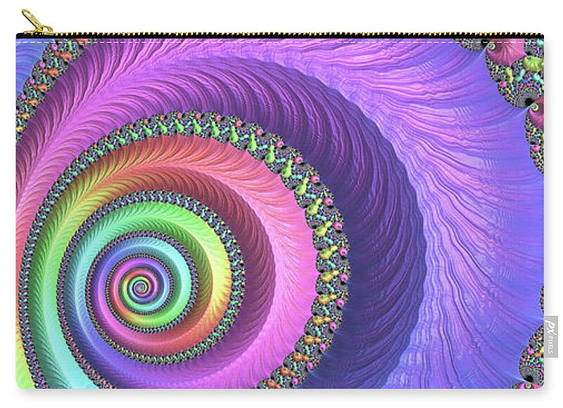 Easter Pastels Digital Fractals - Zip Pouch
