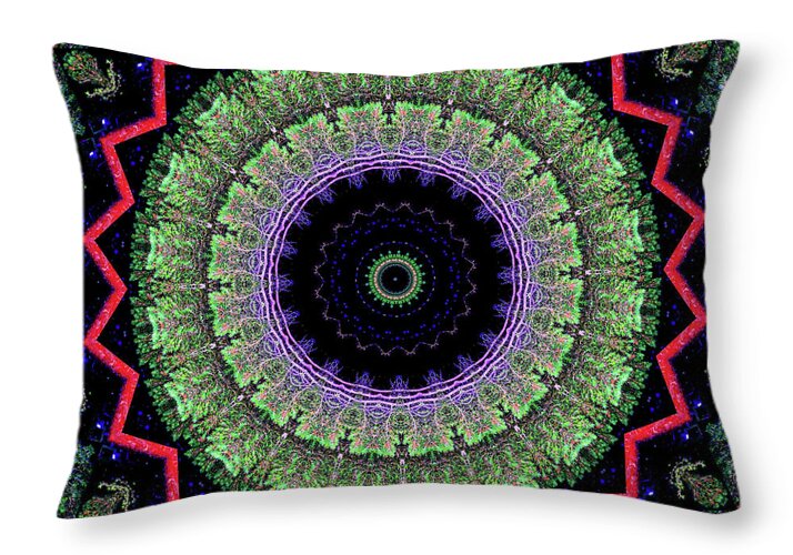 Eccentric Geometric Mandala - Throw Pillow