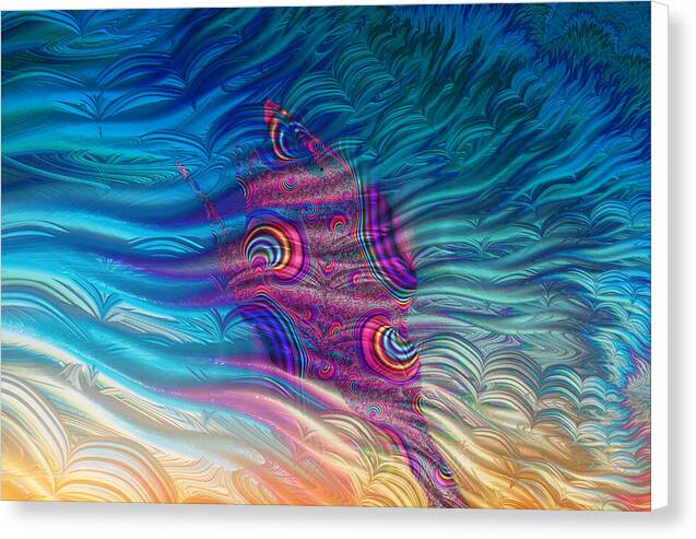 Feathery Fractals Artistic Design - Canvas Print