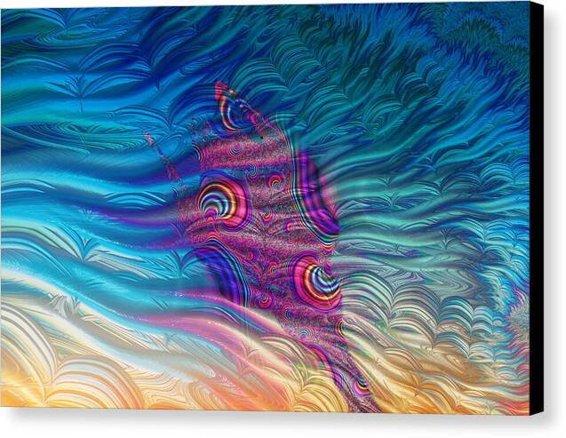 Feathery Fractals Artistic Design - Canvas Print