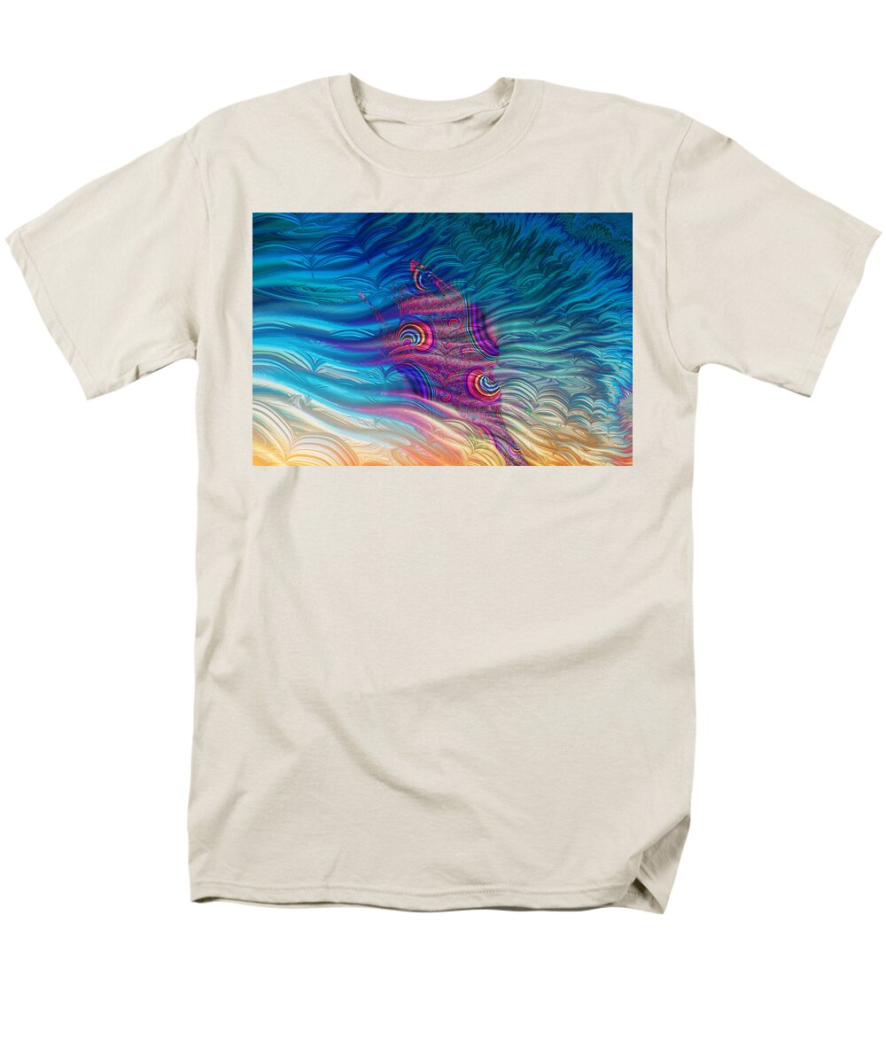 Feathery Fractals Artistic Design - Men's T-Shirt (Regular Fit)