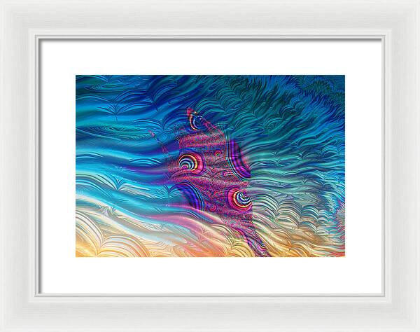 Feathery Fractals Artistic Design - Framed Print
