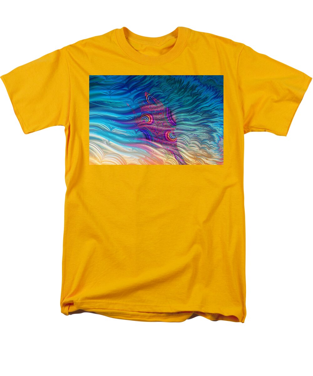 Feathery Fractals Artistic Design - Men's T-Shirt (Regular Fit)