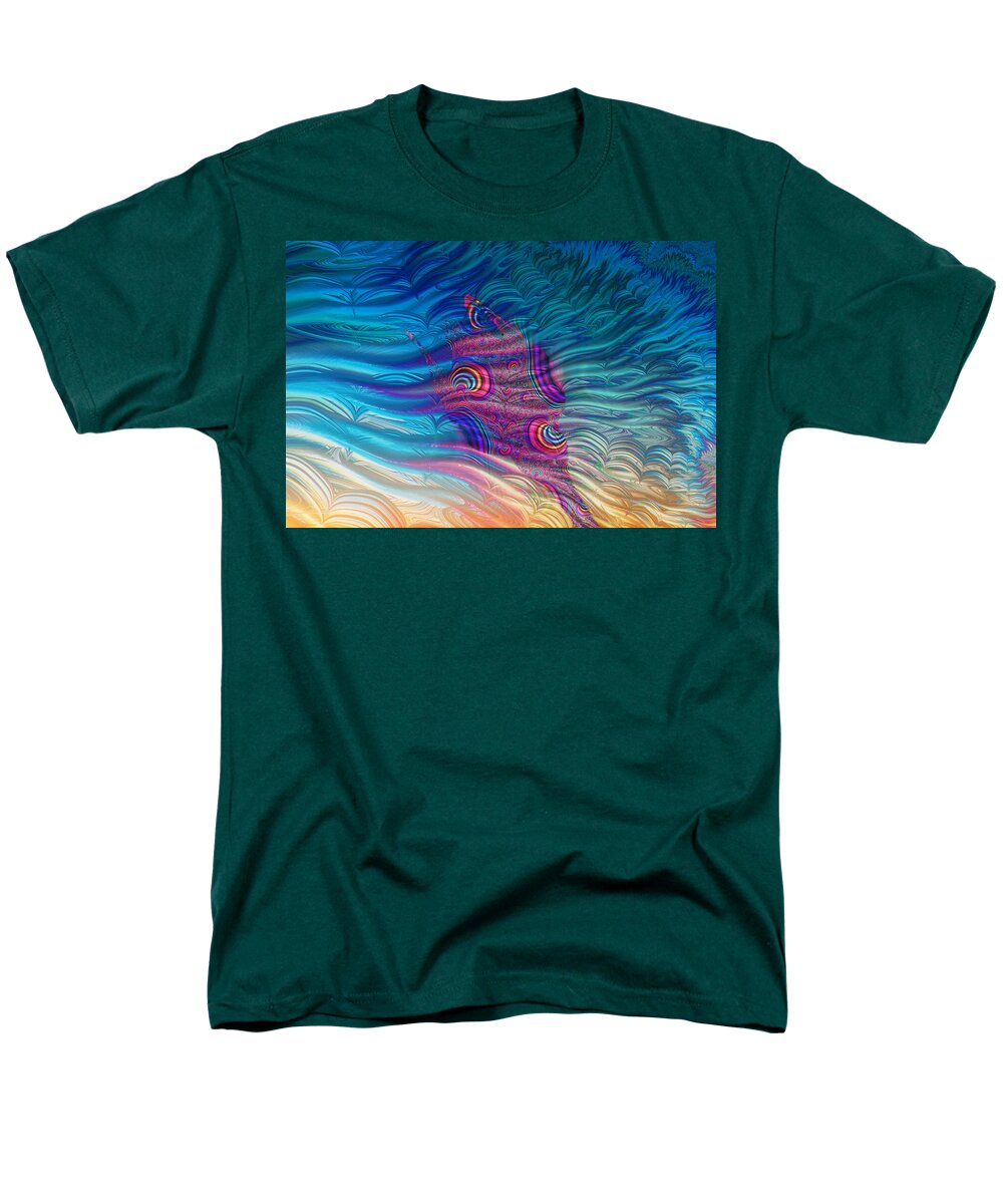 Feathery Fractals Artistic Design - Men's T-Shirt (Regular Fit)