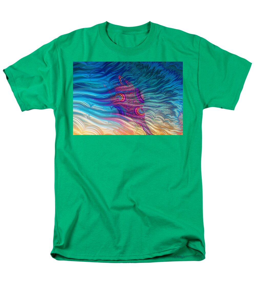 Feathery Fractals Artistic Design - Men's T-Shirt (Regular Fit)