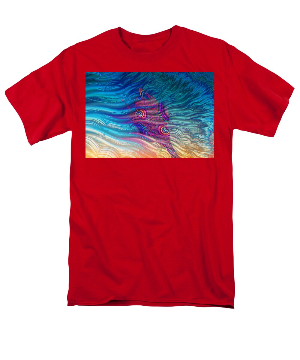 Feathery Fractals Artistic Design - Men's T-Shirt (Regular Fit)