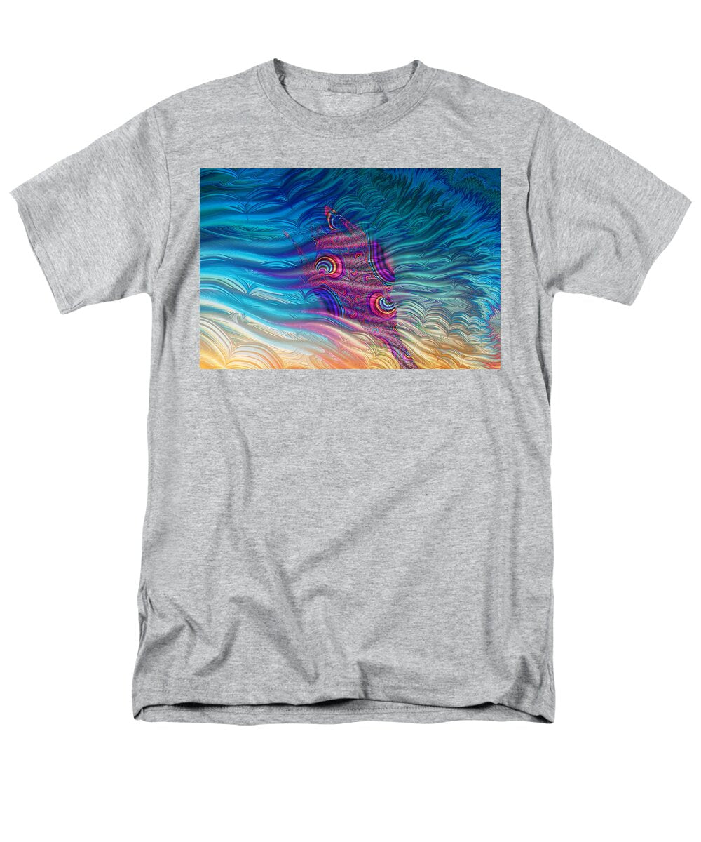 Feathery Fractals Artistic Design - Men's T-Shirt (Regular Fit)