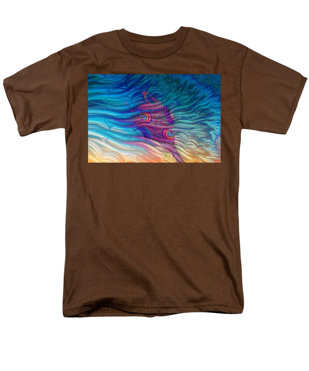 Feathery Fractals Artistic Design - Men's T-Shirt (Regular Fit)