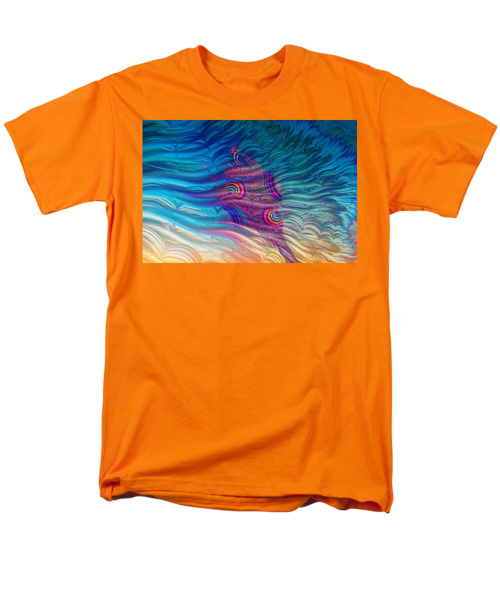 Feathery Fractals Artistic Design - Men's T-Shirt (Regular Fit)