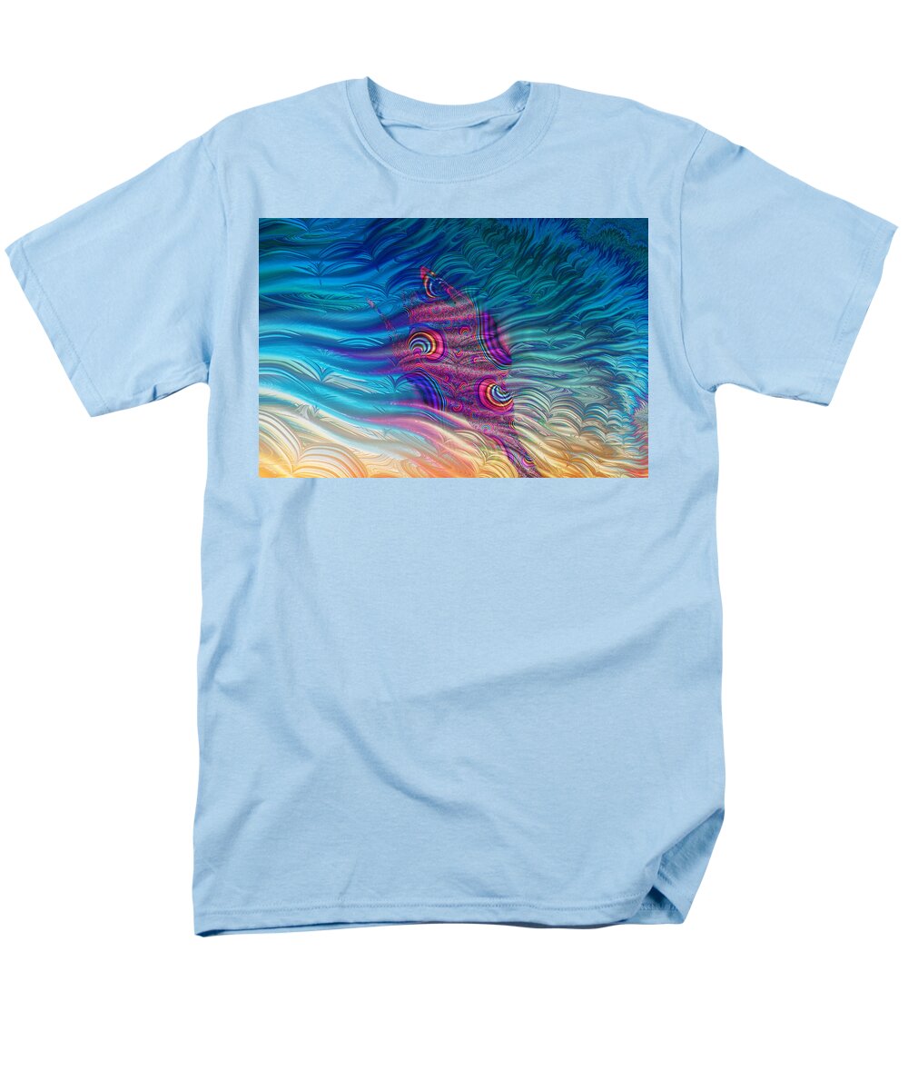 Feathery Fractals Artistic Design - Men's T-Shirt (Regular Fit)