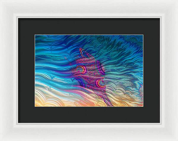 Feathery Fractals Artistic Design - Framed Print