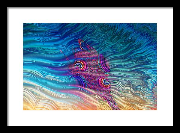 Feathery Fractals Artistic Design - Framed Print