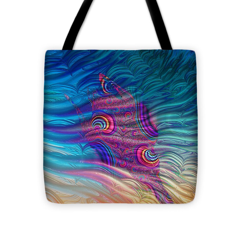 Feathery Fractals Artistic Design - Tote Bag