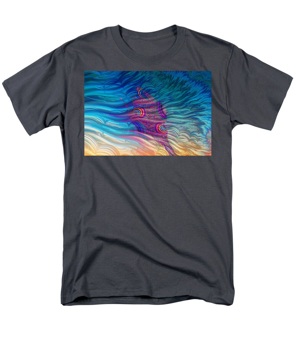 Feathery Fractals Artistic Design - Men's T-Shirt (Regular Fit)