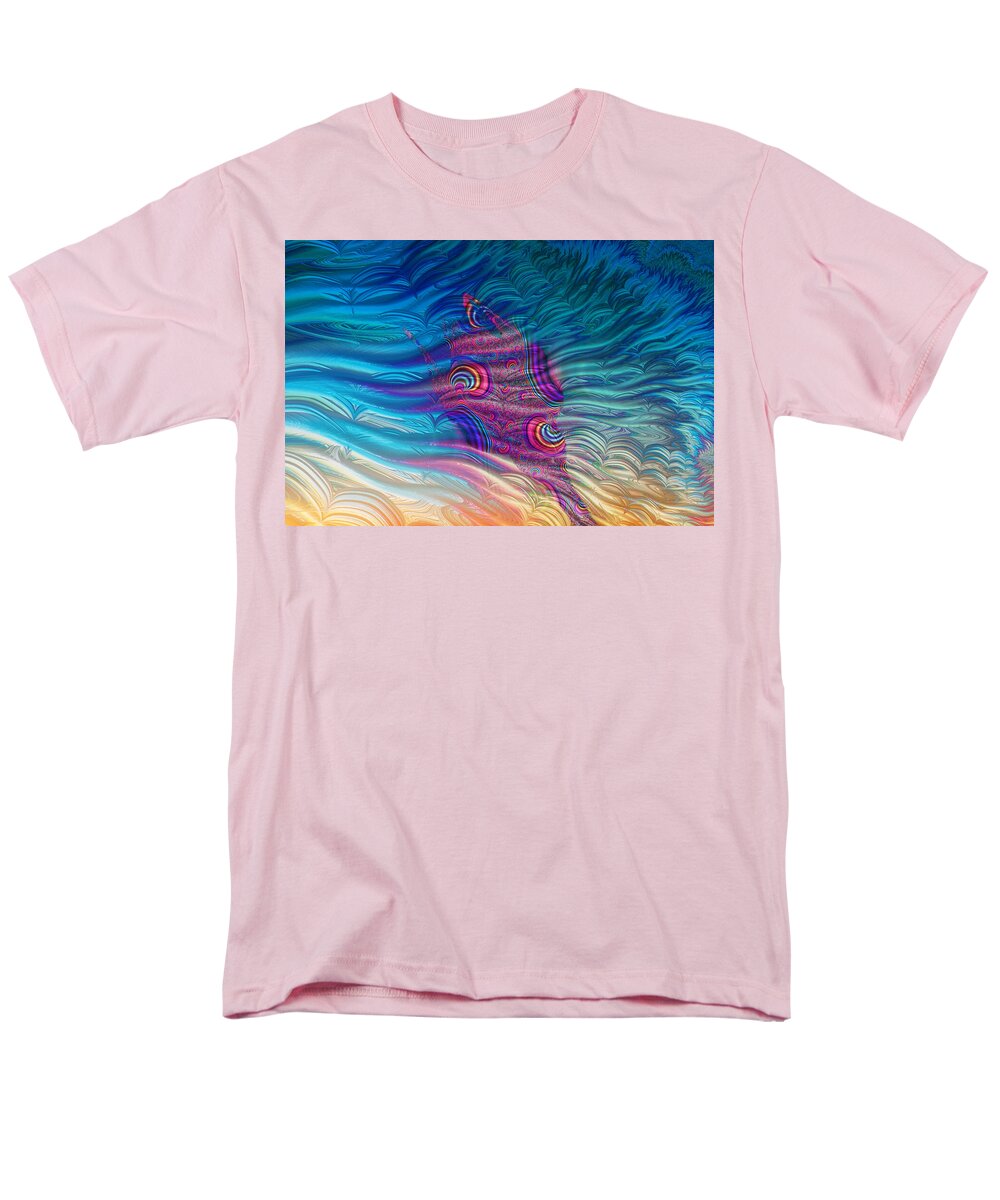 Feathery Fractals Artistic Design - Men's T-Shirt (Regular Fit)