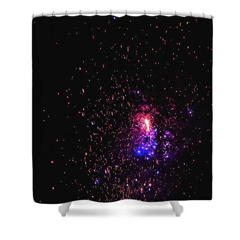 Fireworks Blast of Colors - Shower Curtain