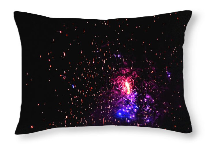 Fireworks Blast of Colors - Throw Pillow