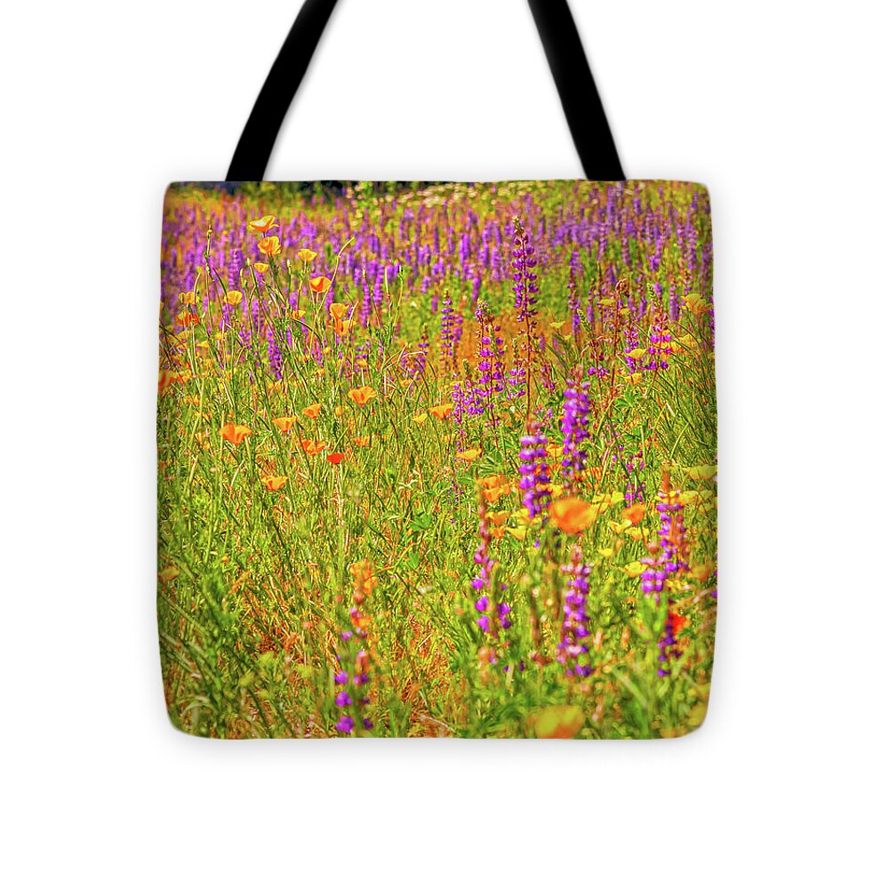 Flower Galore Purple and Yellow - Tote Bag