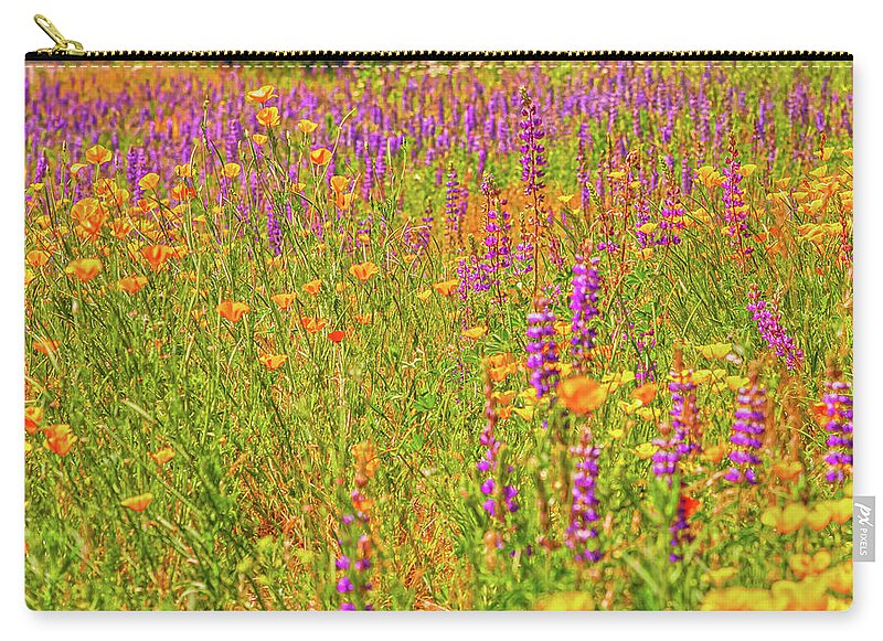 Flower Galore Purple and Yellow - Zip Pouch