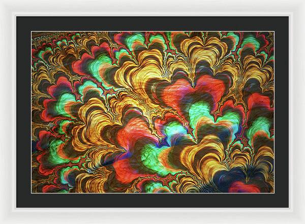 Fractal Abstracts of Waves - Framed Print