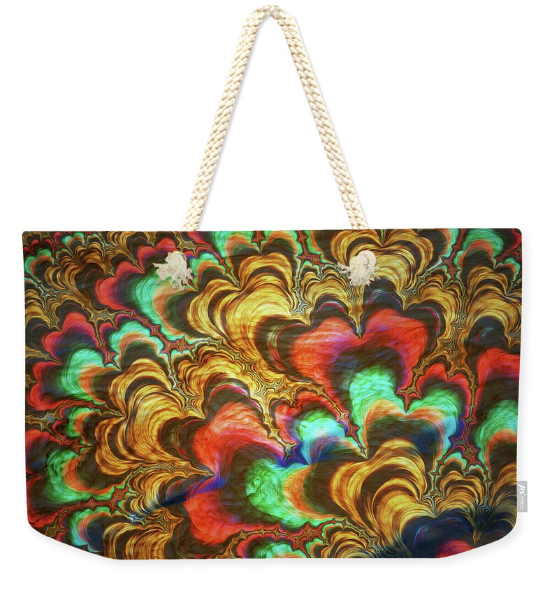 Fractal Abstracts of Waves - Weekender Tote Bag