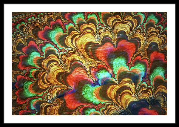 Fractal Abstracts of Waves - Framed Print