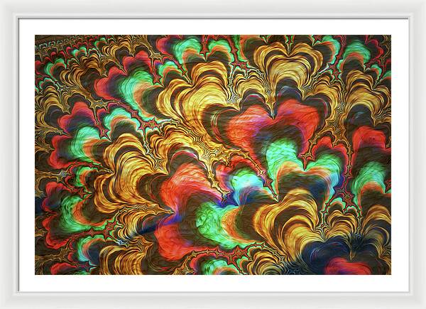 Fractal Abstracts of Waves - Framed Print