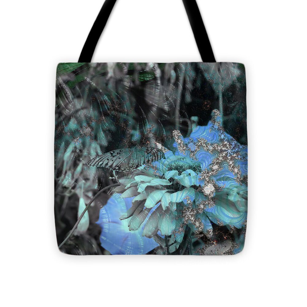 Fractals of Blue in a Garden - Tote Bag