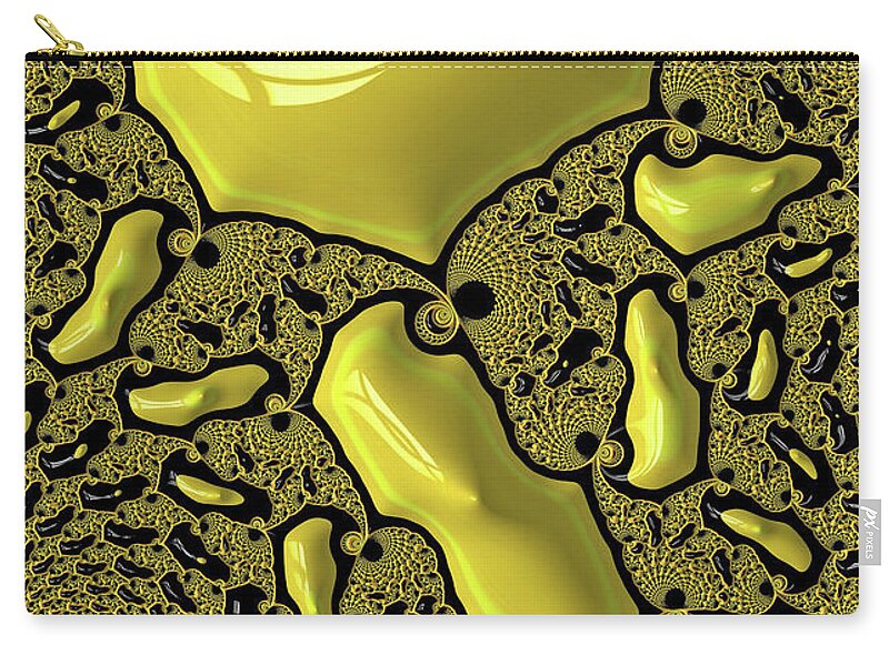 Fractals of Yellow Abstracts - Zip Pouch