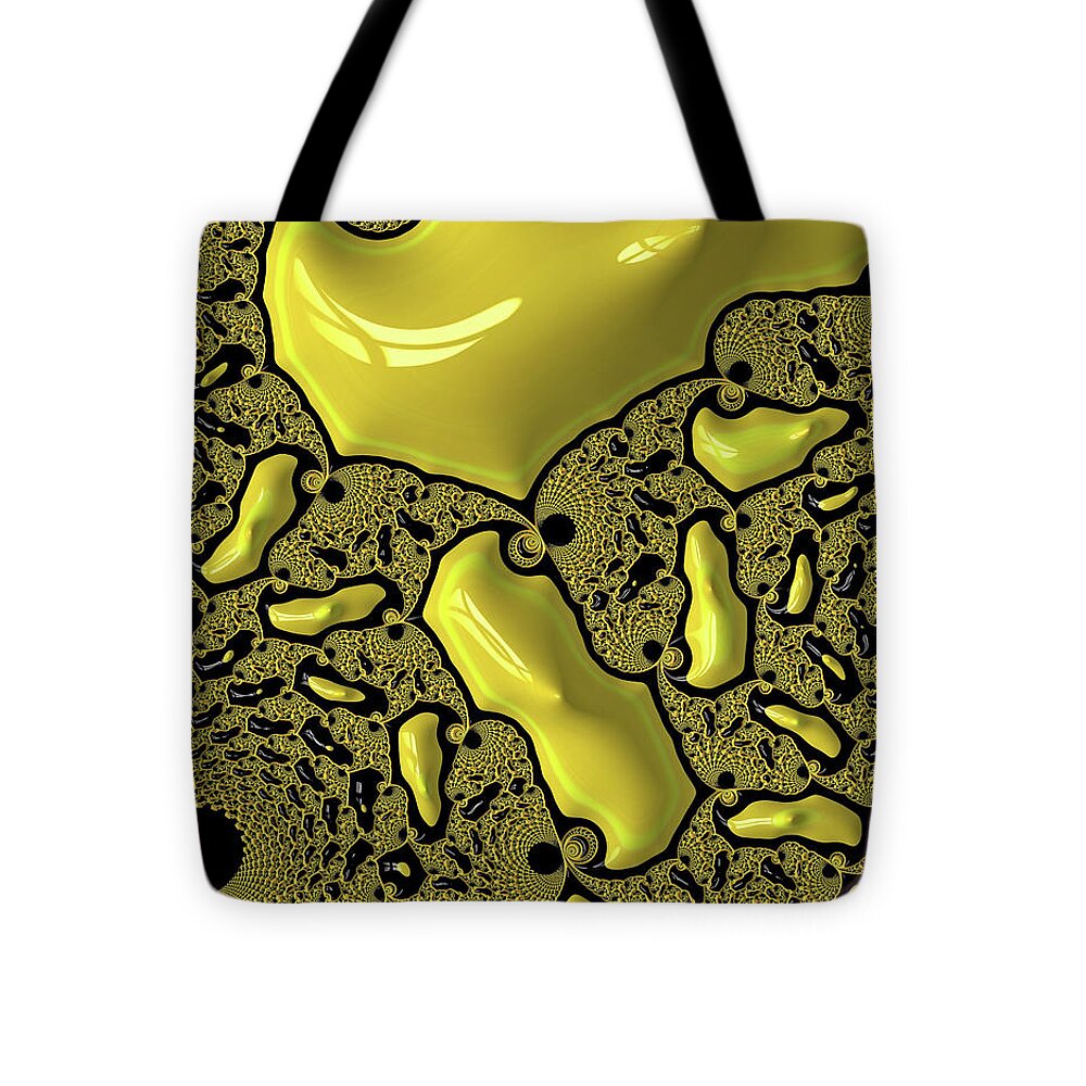 Fractals of Yellow Abstracts - Tote Bag