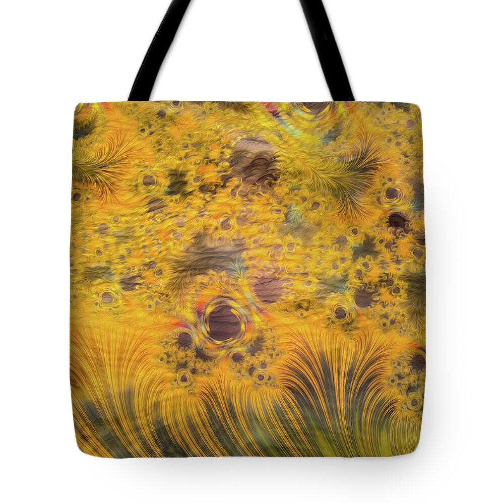 Fractals of Yellow Art - Tote Bag