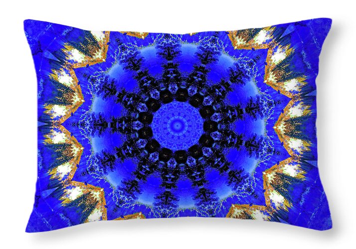 Frequency of Blues Artistic Design - Throw Pillow