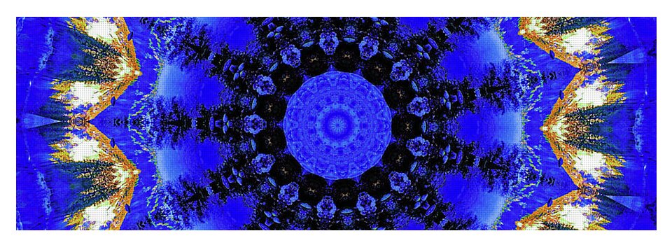 Frequency of Blues Artistic Design - Yoga Mat