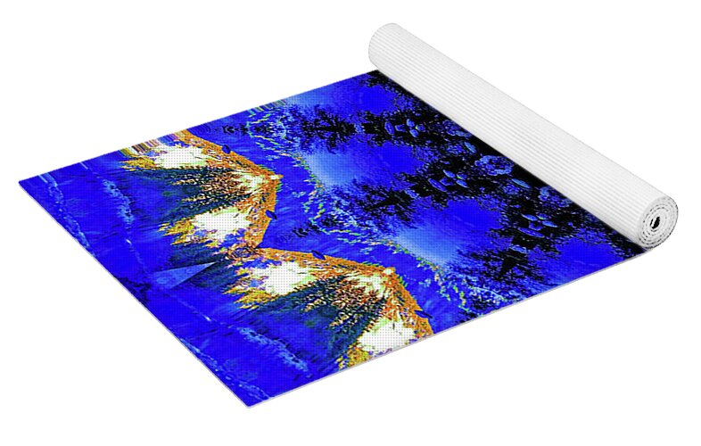 Frequency of Blues Artistic Design - Yoga Mat